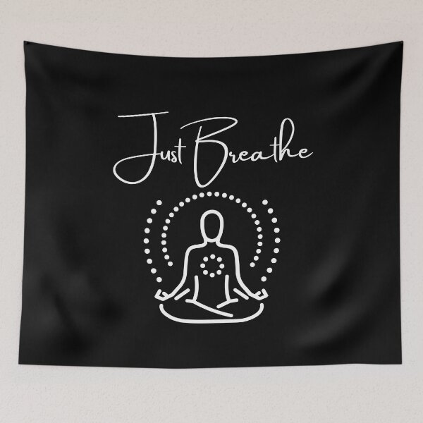 Item preview, Just Breath, Meditation Lovers And Yoga Lovers designed and sold by Salman Hino.