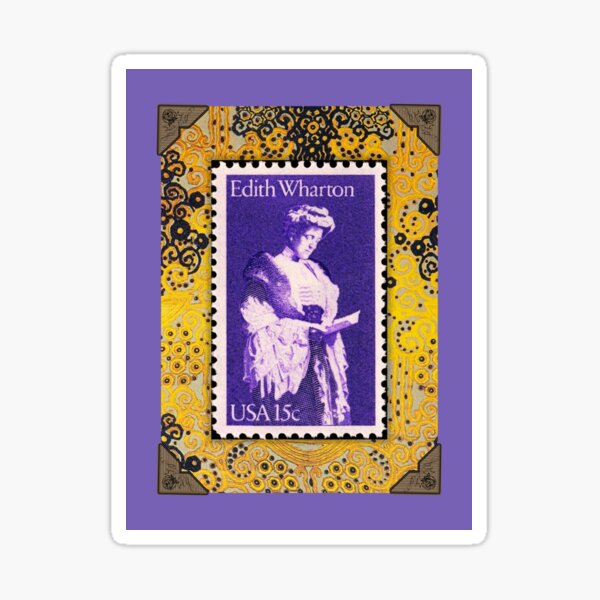 Item preview, Edith Wharton postage stamp assemblage designed and sold by ThsModernWords.