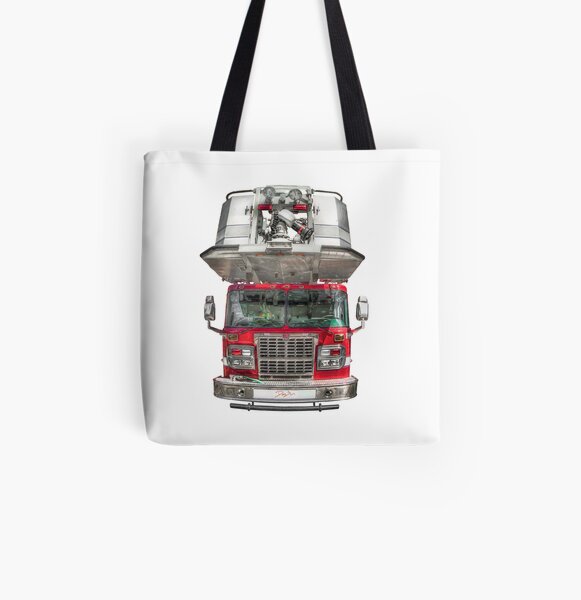 Firetruck All Over Print Tote Bag