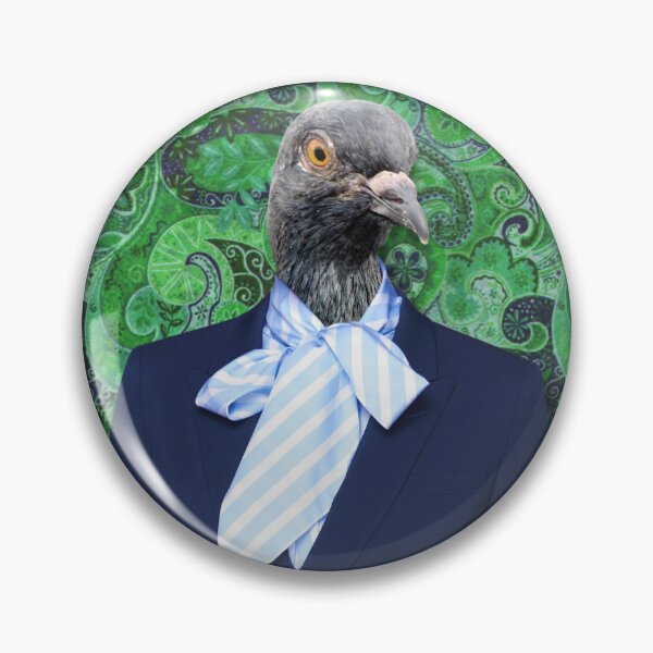 Item preview, Green Pigeon Lady in Vintage Frame II designed and sold by FaceTheStrange.