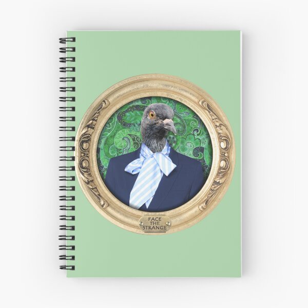 Item preview, Green Pigeon Lady in Vintage Frame II designed and sold by FaceTheStrange.