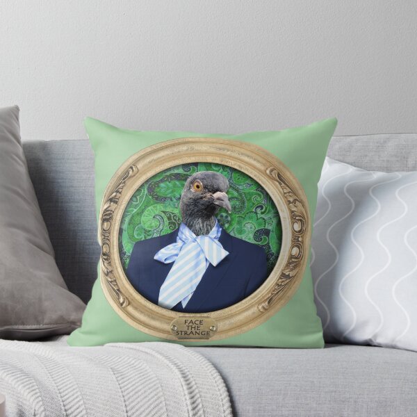 Item preview, Green Pigeon Lady in Vintage Frame II designed and sold by FaceTheStrange.