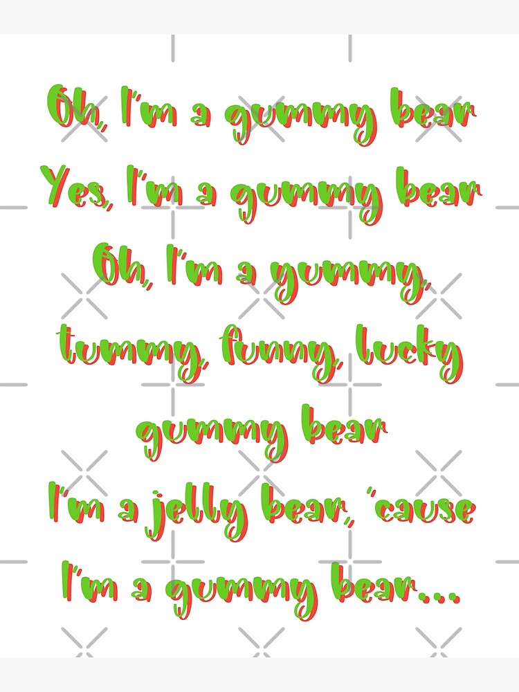 Disover the gummy bear song Premium Matte Vertical Poster