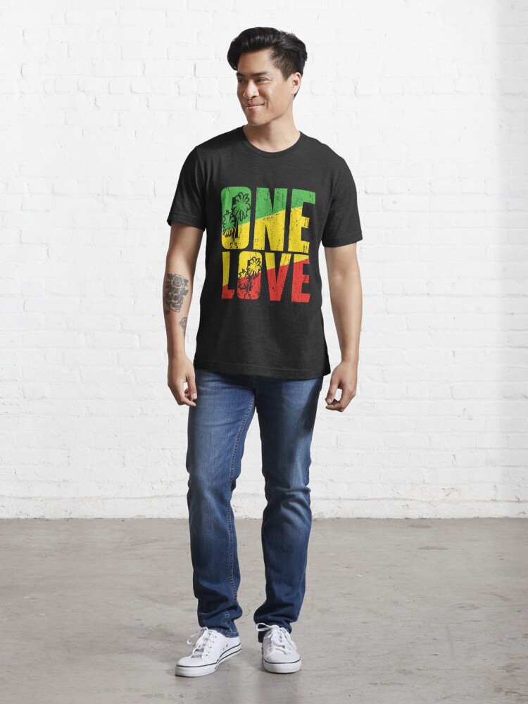  One Love Jamaica Vacation Jamaican Reggae Music Caribbean  T-Shirt : Clothing, Shoes & Jewelry