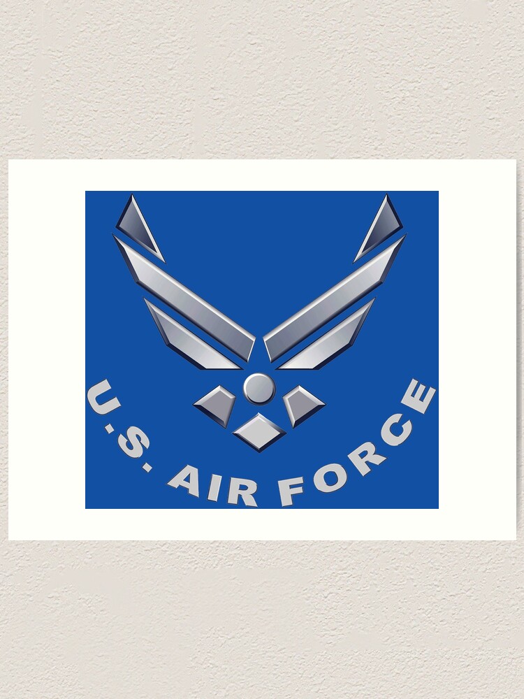 u-s-air-force-symbol-for-dark-colors-art-print-for-sale-by-spacestuffplus-redbubble for Free Printable Air Force Logo U. S. Air Force Symbol for Dark Colors