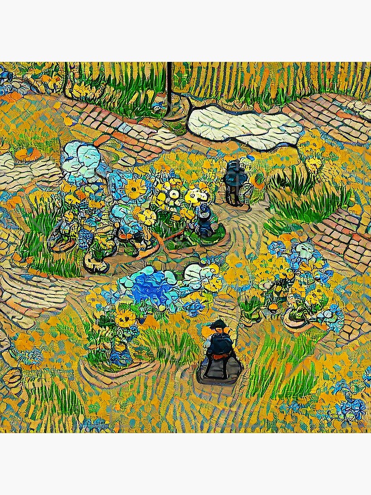 Blue Flowers: Vincent Van Gogh Inspired