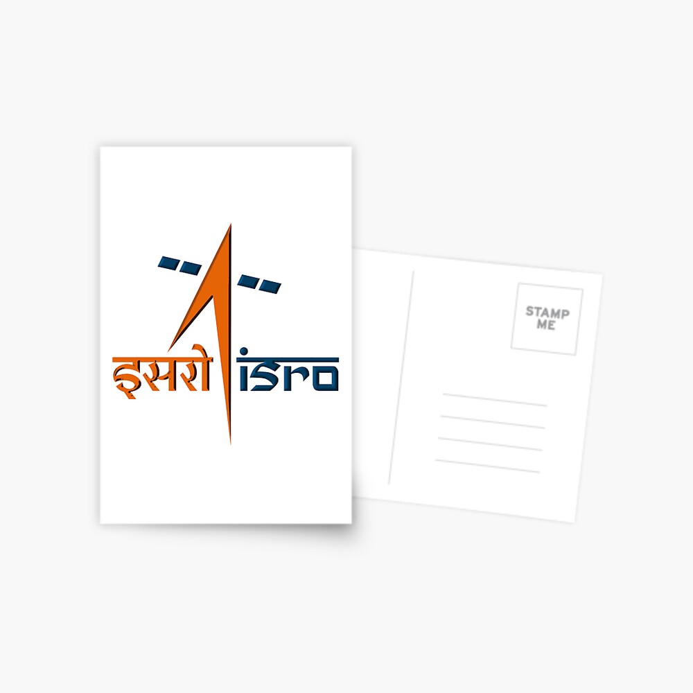 indian-space-research-organization-isro-logo-postcard-for-sale-by