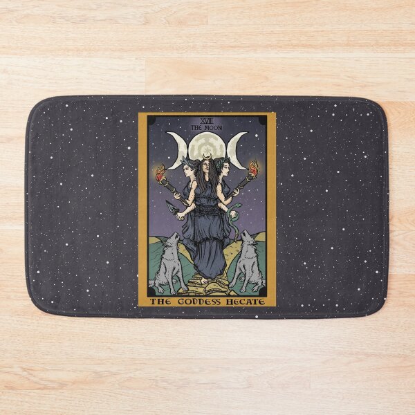Item preview, Hecate Triple Moon Goddess of Witchcraft and Magick Witch Hekate Wheel Tarot Card designed and sold by TheGhoulishGarb.