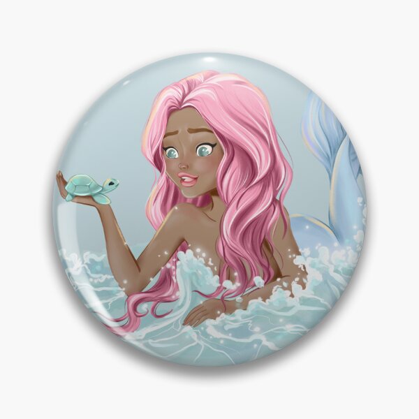Item preview, Animal Rescue Sea Turtle Save Oceans Girl Mermaid  Illustration designed and sold by CreativeBu.