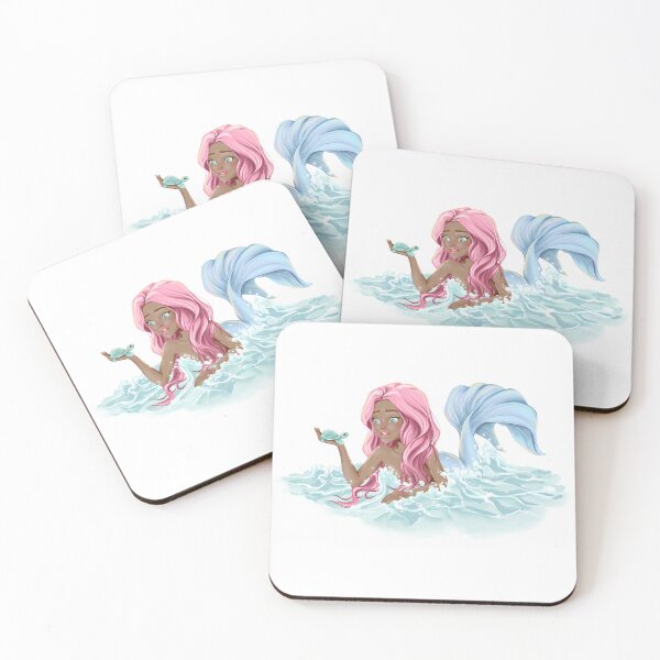 Item preview, Animal Rescue Sea Turtle Save Oceans Girl Mermaid  Illustration designed and sold by CreativeBu.