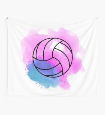 Volleyball Watercolor Wall Tapestry