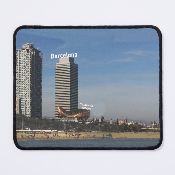 Item preview, Barcelona, Spain - Popular Beach & Beautiful Waterfront designed and sold by leemcnut.