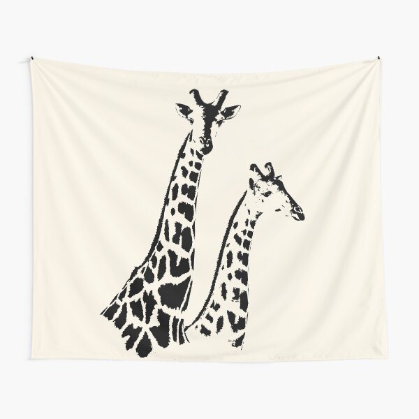 Giraffe Pair | African Wildlife Tapestry