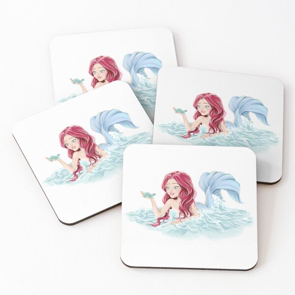 Item preview, Animal Rescue Sea Turtle Save Oceans Girl Mermaid  Illustration designed and sold by CreativeBu.