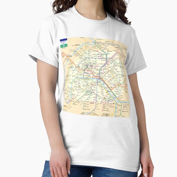 Item preview, Paris, France Metro Subway Tube Underground Map designed and sold by KALEIDOSCOPE UK.