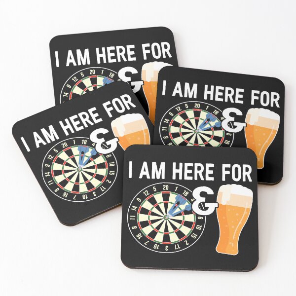 Item preview, I Am Here For Darts & Beer designed and sold by Happy Puppy Print On Demand.