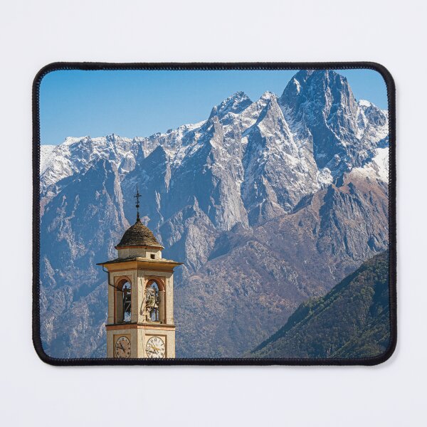 Item preview, Mountains and Belltower Villatico Italy designed and sold by PhotoArt by Joan Carroll.