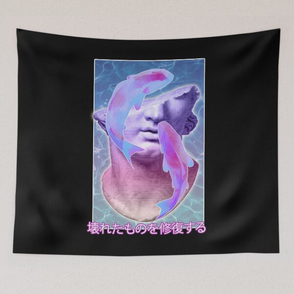 Item preview, Vaporwave Statue Fish designed and sold by bunsbodega.