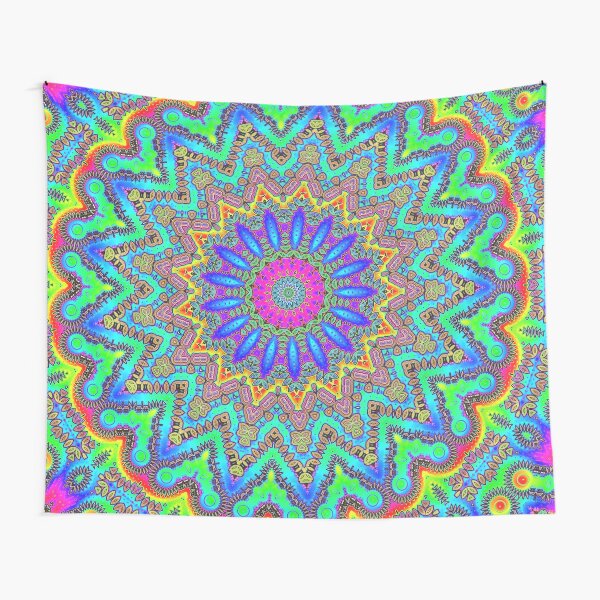 Psychedelic Trippy Acid LSD Art Tapestry
