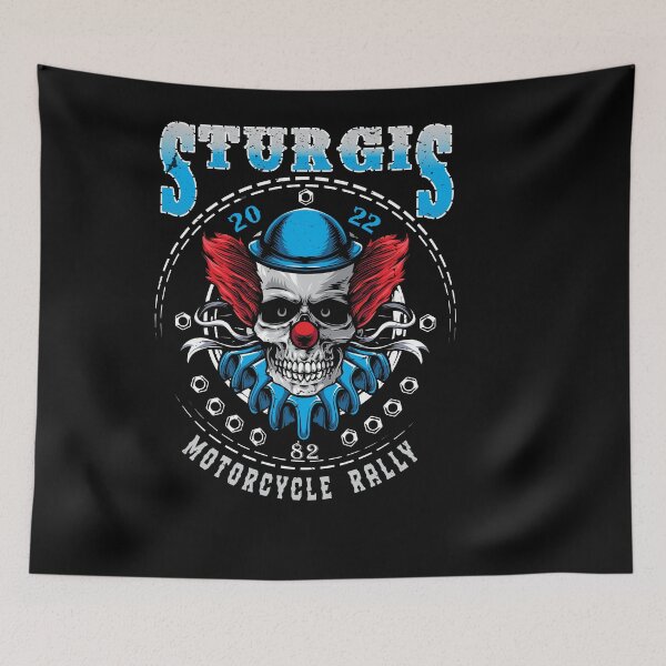 Item preview, 2022 Sturgis Motorcycle Rally 82nd Anniversary scary clown Shirt designed and sold by jatoso.