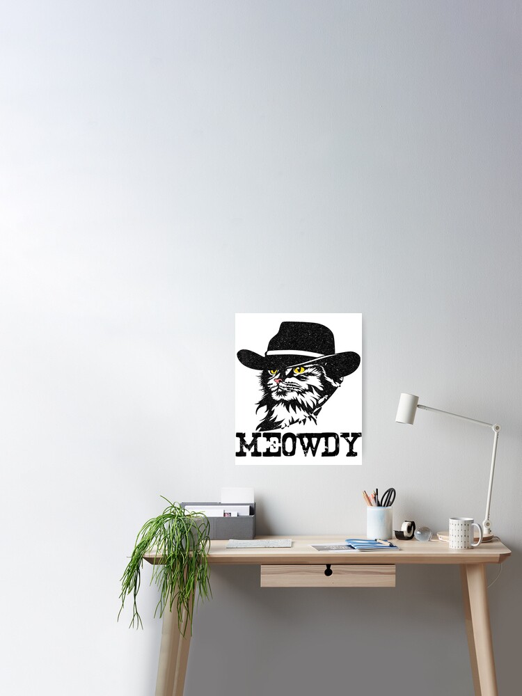 Meowdy - Funny Mashup Between Meow and Howdy Cat Meme Yoga Mat by