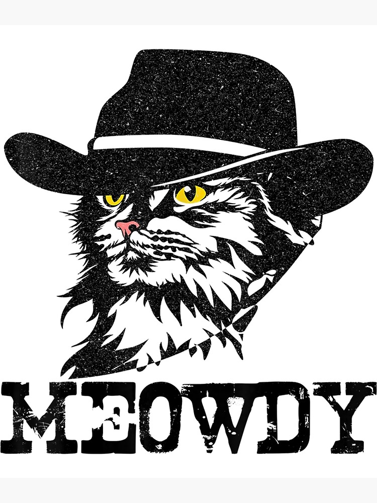 Meowdy - Funny Mashup Between Meow and Howdy Cat Meme Yoga Mat by