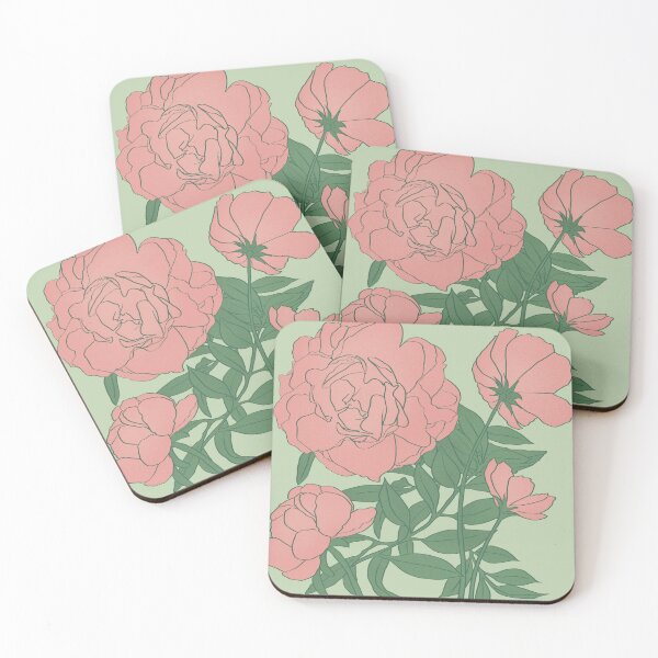 Item preview, Peonies - Sage  designed and sold by Saanis.