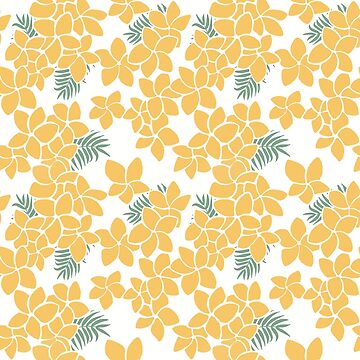 Artwork thumbnail, Gold Plumeria Pattern by DeafAngel1080