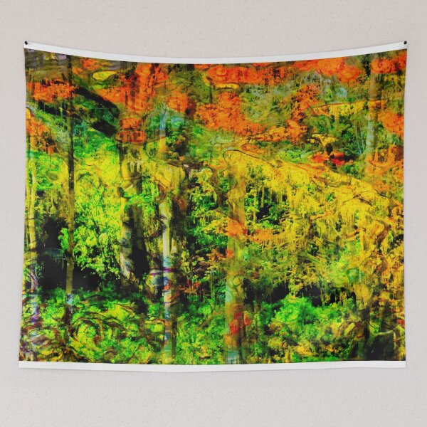 Item preview, Lost Landscape Abstract in Green and Orange designed and sold by EdwardMonet.