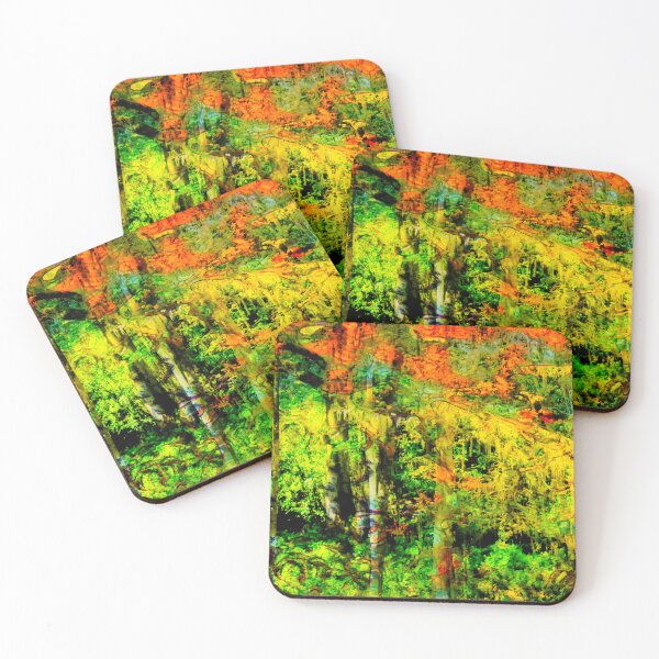 Item preview, Lost Landscape Abstract in Green and Orange designed and sold by EdwardMonet.