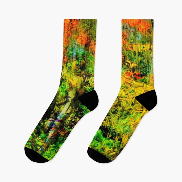Item preview, Lost Landscape Abstract in Green and Orange designed and sold by EdwardMonet.
