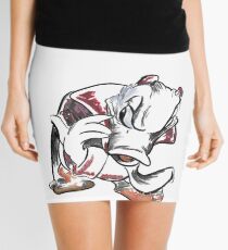 Charcoal and Oil - Devil Donald Duck Mini Skirt