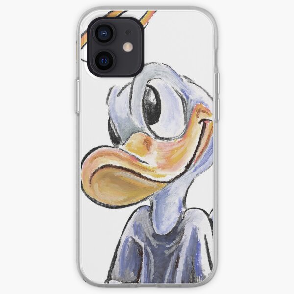 Charcoal and Oil - Angel Donald Duck iPhone Soft Case