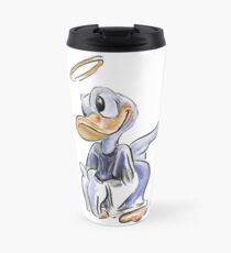 Charcoal and Oil - Angel Donald Duck Travel Mug