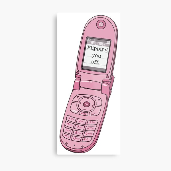 2000s flip phone aesthetic protect me from what I want design Metal Print  for Sale by Dealbhan