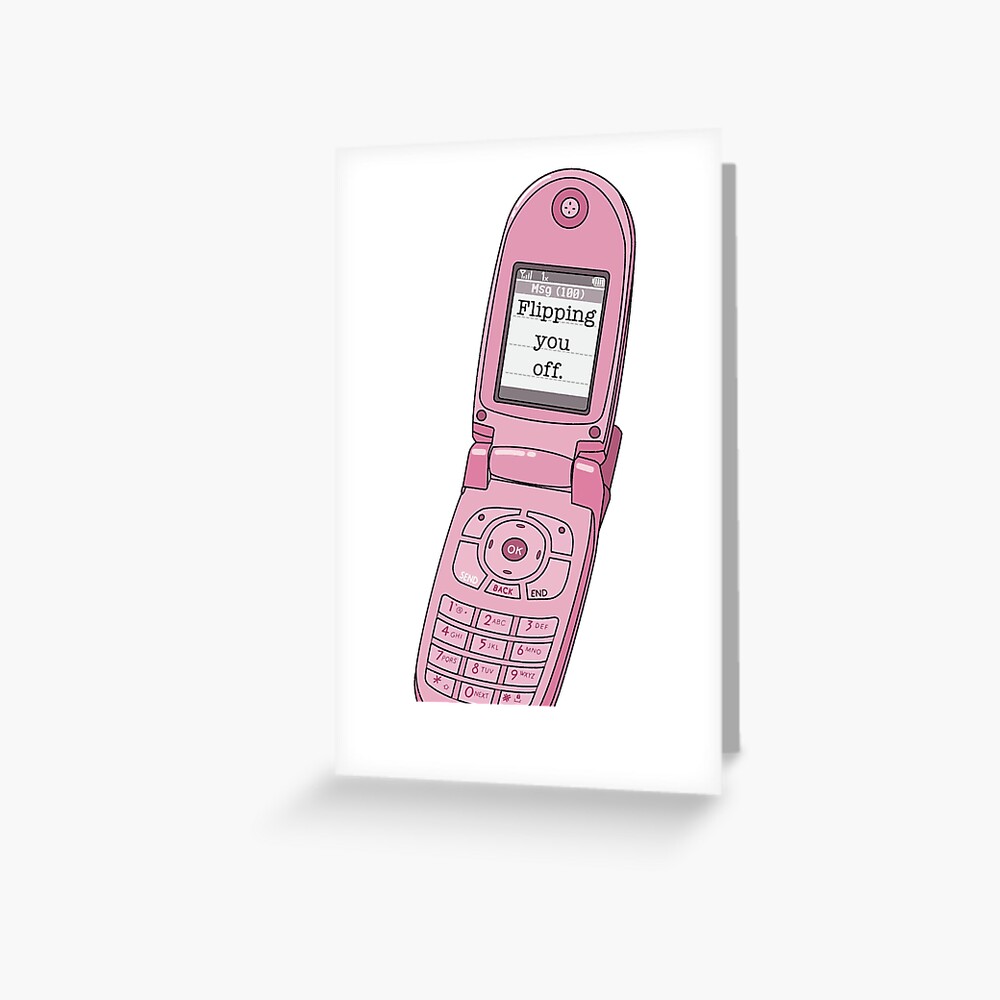 2000s flip phone aesthetic protect me from what I want design Greeting  Card for Sale by Dealbhan