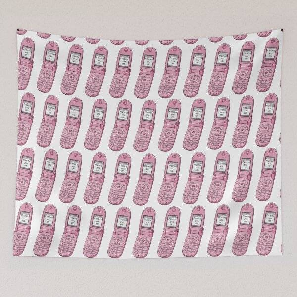 Item preview, Flipping You Off Flip Phone Inspired Y2k Print, Pink Cell Phone Design, 2000s Print,  designed and sold by Dazzline Designs.