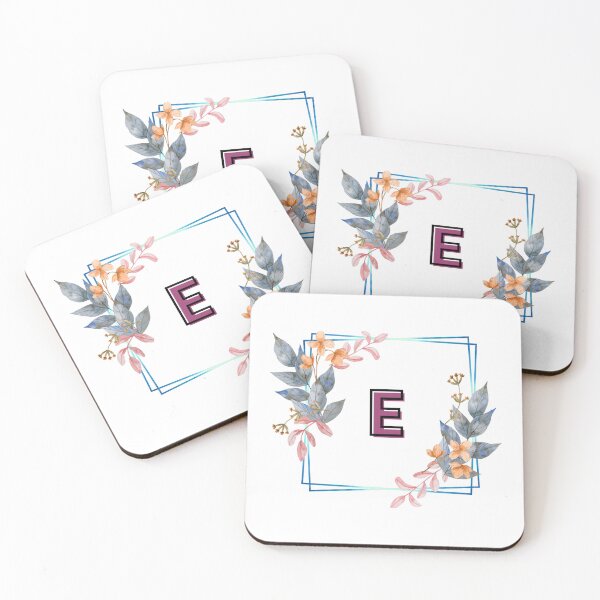 Item preview, Initial E Flowers Design, Monogram with Flowers, Initial Gifts for Her- designed and sold by bartdesigner.