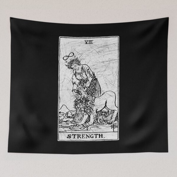 Item preview, Strength Tarot Card - Major Arcana - fortune telling - occult designed and sold by createdezign.