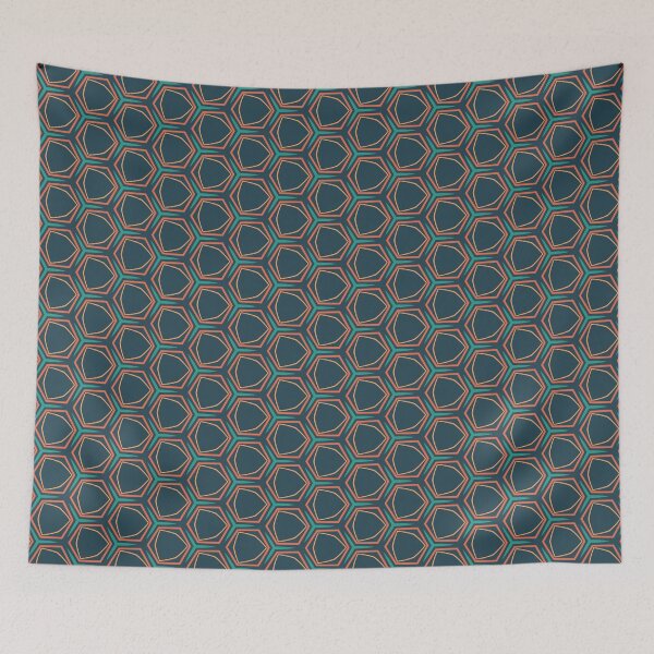 Item preview, Geometric pattern with colored hexagonal shapes  designed and sold by JohnyDas.