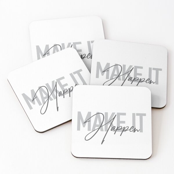 Item preview, Modern, simple, cool typography Make It Happen designed and sold by theendup.