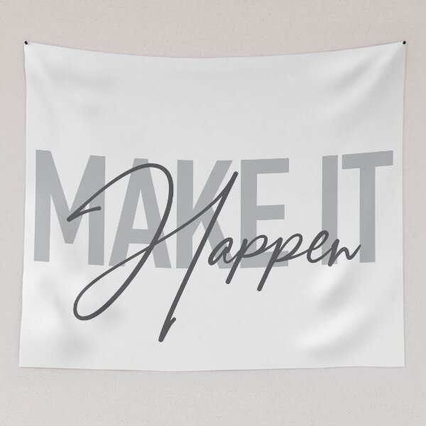 Item preview, Modern, simple, cool typography Make It Happen designed and sold by theendup.