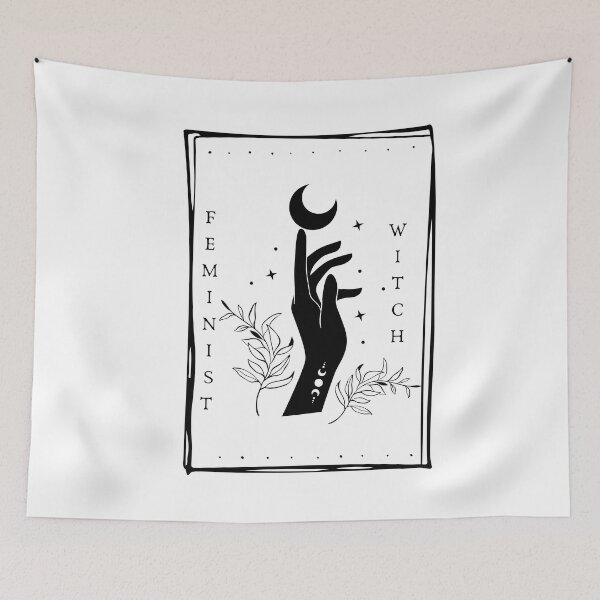 Item preview, Feminist Witch | Halloween Costumes | Fall | Moon | Black and white | Women Empowerment designed and sold by BloompodDesigns.