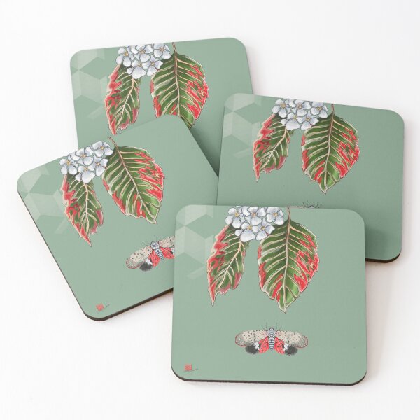 Item preview, Asian Spotted Cicada and White Blossoms designed and sold by Audrey Takeshta.