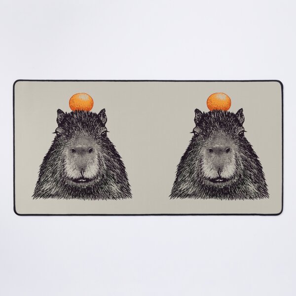 Item preview, Capybara  Orange | Capy Yuzu | Capybara with Orange on Head | His Name - Gort | Portrait designed and sold by Any Color Designs.