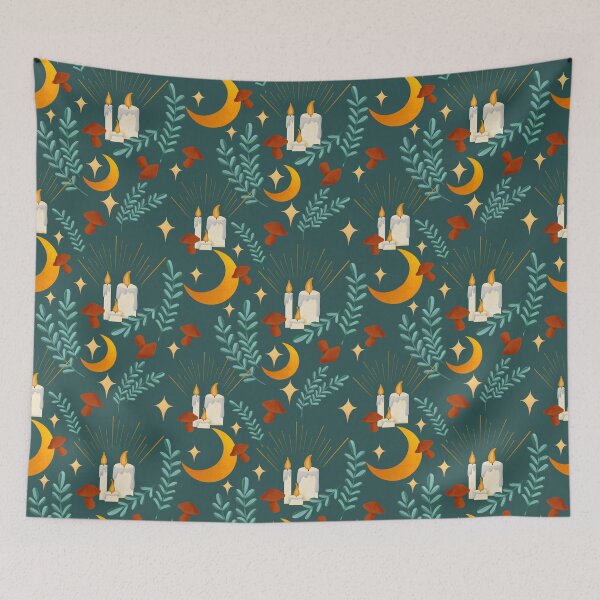 Item preview, Candle Moonshroom, teal designed and sold by Jaima-OLoughlin.