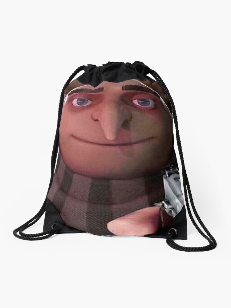 gru gun meme Drawstring Bag for Sale by gketheredge