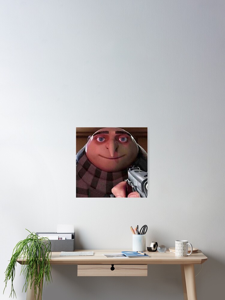 gru gun meme Metal Print for Sale by gketheredge