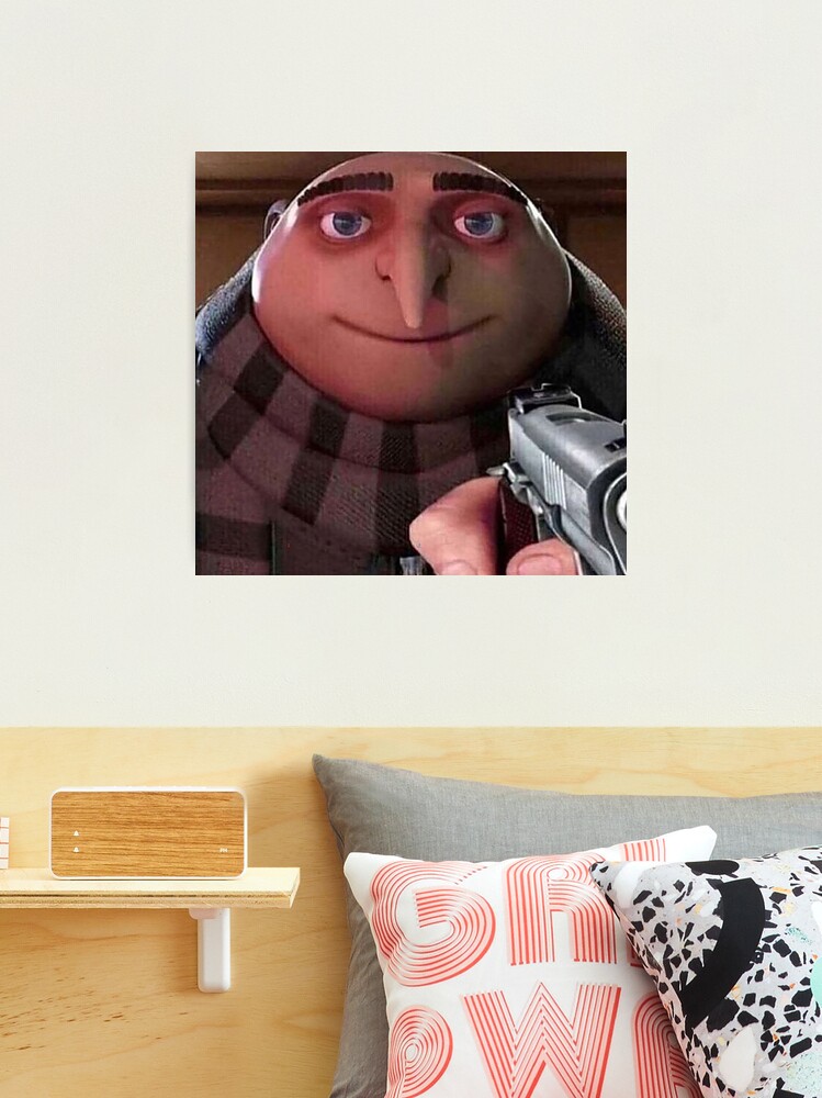 gru gun meme Throw Pillow for Sale by gketheredge