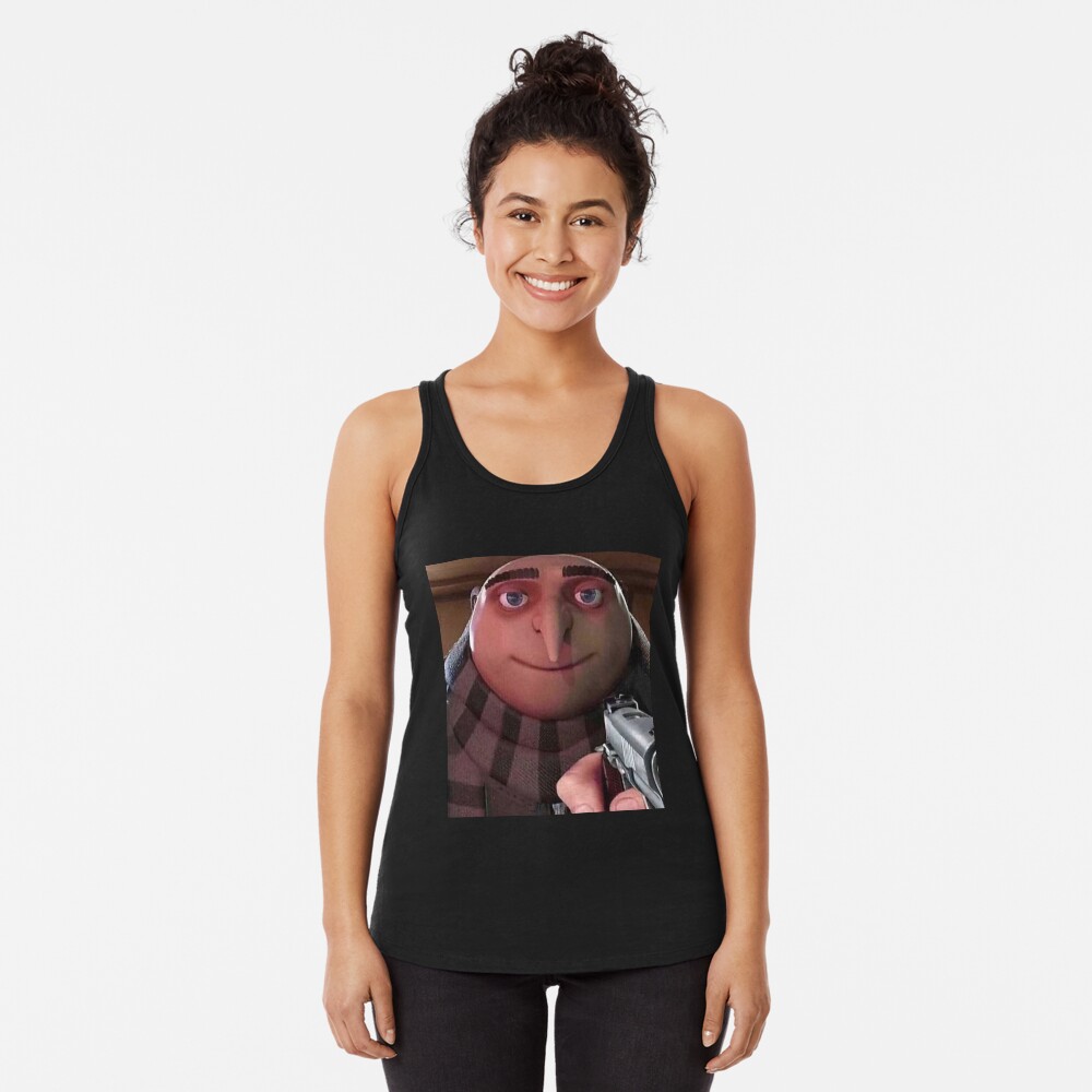 gru gun meme Drawstring Bag for Sale by gketheredge